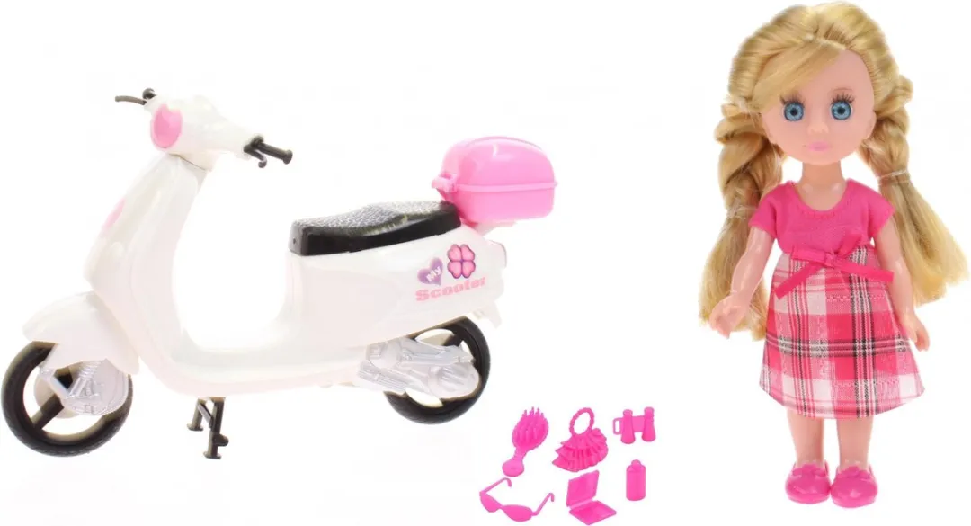 Johntoy Pop Lily Dolls Scooter 15cm