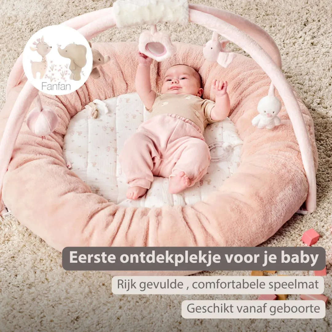 Nattou FanFan Speelmat Baby Roze - 90cm