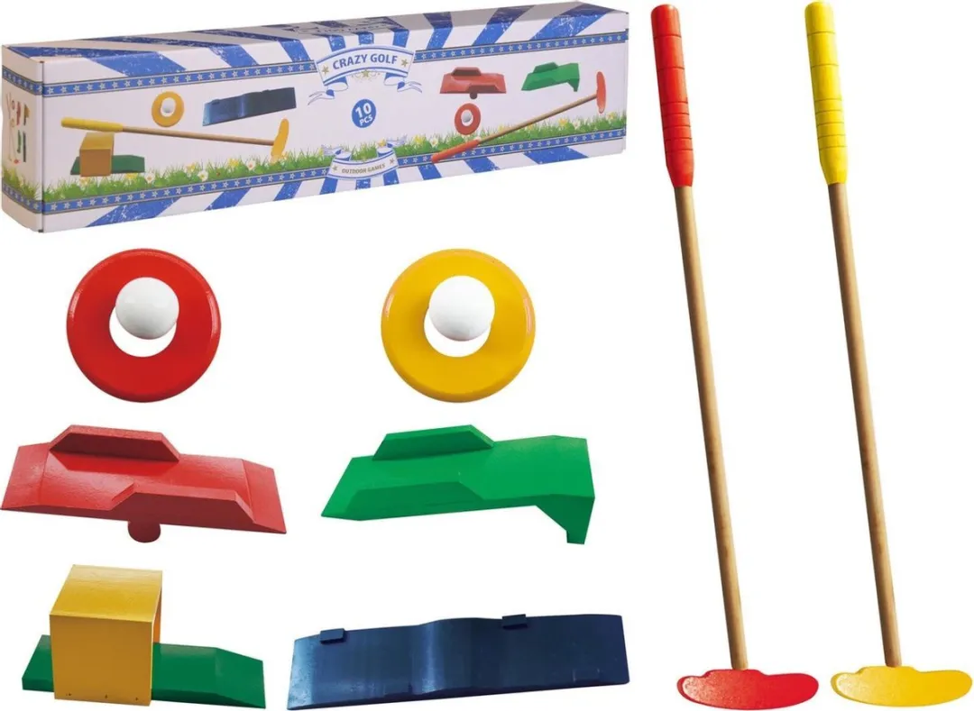 Outdoor Games Houten Golfset 10-delig - Multicolor