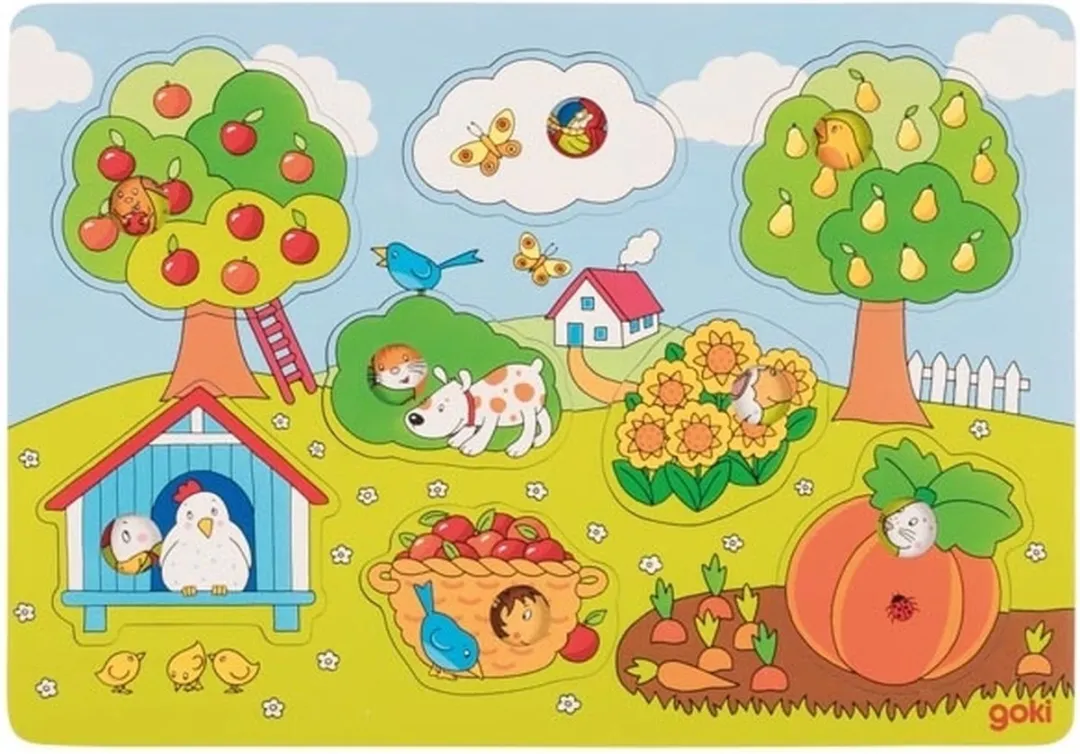 Goki Puzzle In The Garden 8 Stuks - Multicolor