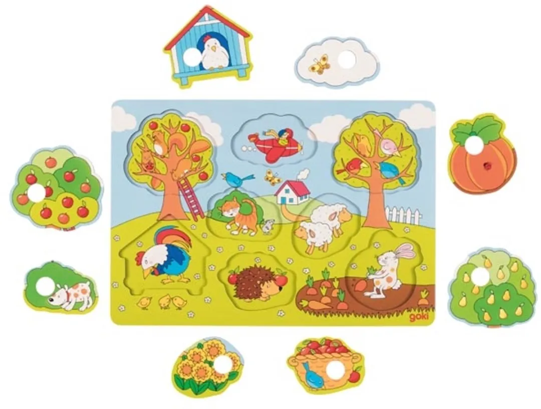 Goki Puzzle In The Garden 8 Stuks - Multicolor