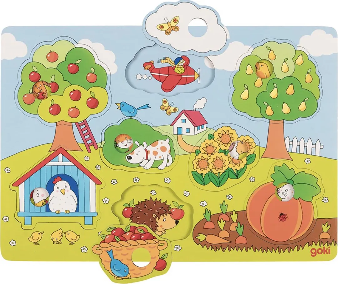 Goki Puzzle In The Garden 8 Stuks - Multicolor