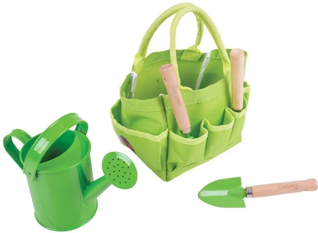 BIGJIGS Small Tote Bag met Gereedschapset BJ279 - Groen