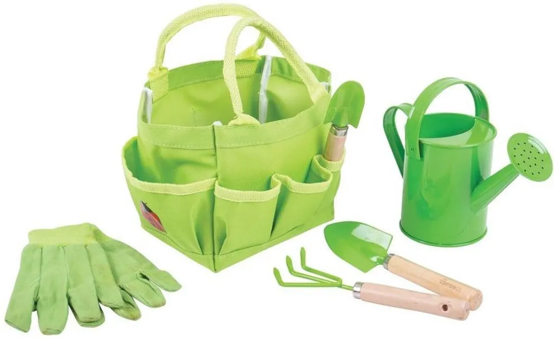 BIGJIGS Small Tote Bag met Gereedschapset BJ279 - Groen