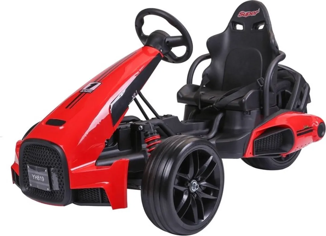 Elektrische go kart/ trike voor kinderen van 3 tot 5 jaar - Accuvoertuig go-cart tot 35kg max 3-5km/h rood - 12V 2 x 45W