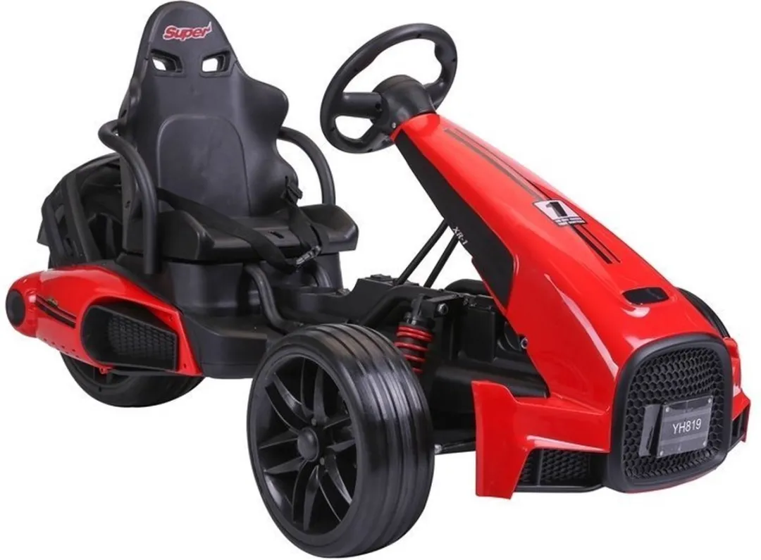 Elektrische go kart/ trike voor kinderen van 3 tot 5 jaar - Accuvoertuig go-cart tot 35kg max 3-5km/h rood - 12V 2 x 45W