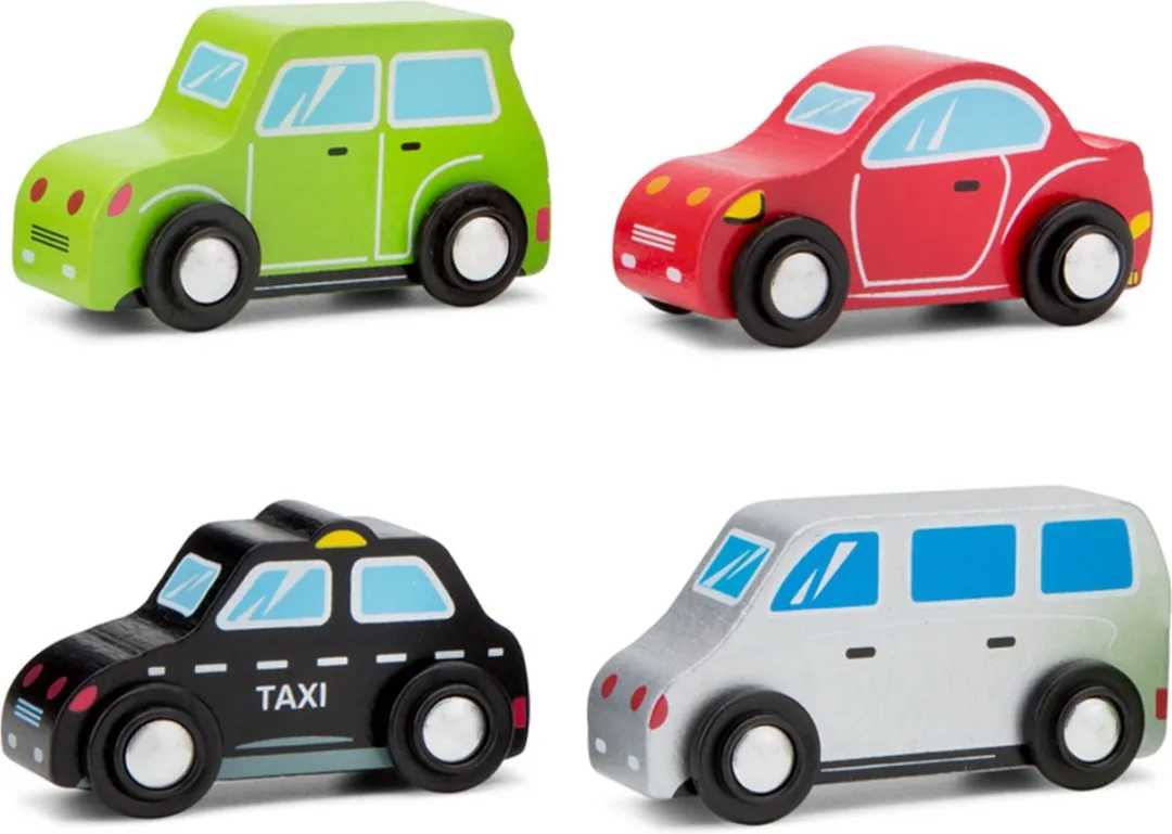 New Classic Toys Houten Voertuigenset 11934 - 4 Auto's