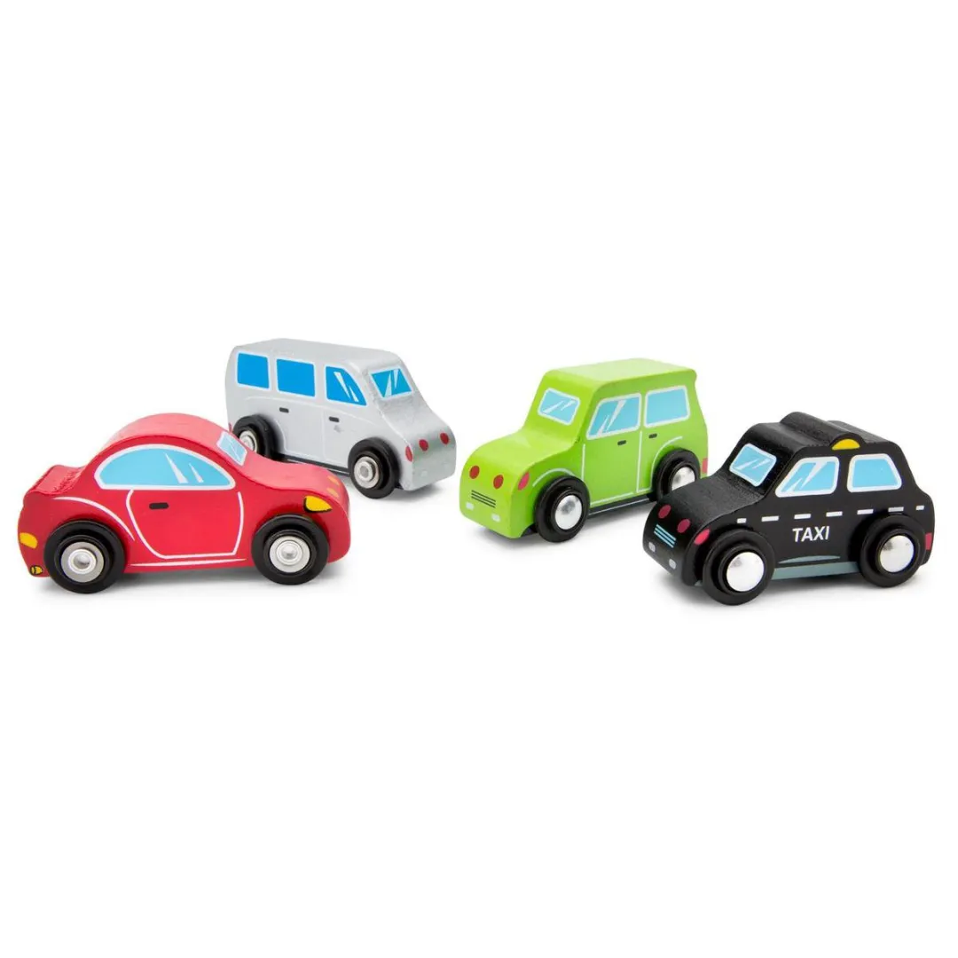 New Classic Toys Houten Voertuigenset 11934 - 4 Auto's