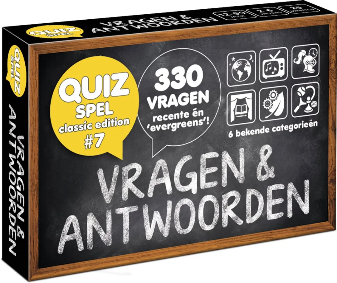 Vragen & Antwoorden #7 - Kaartspel - Pocketformaat Trivia Quiz en Aanvulset / Uitbreiding - 330 NIEUWE NEDERLANDSE VRAGEN!