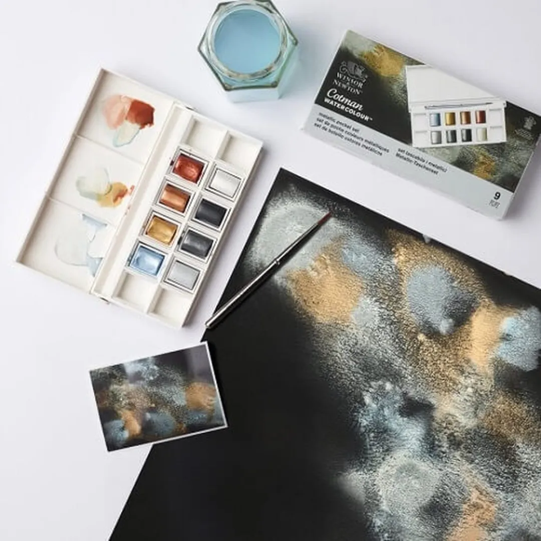 Winsor & Newton Cotman Metallic Pocket Box Aquarelset 8x10g