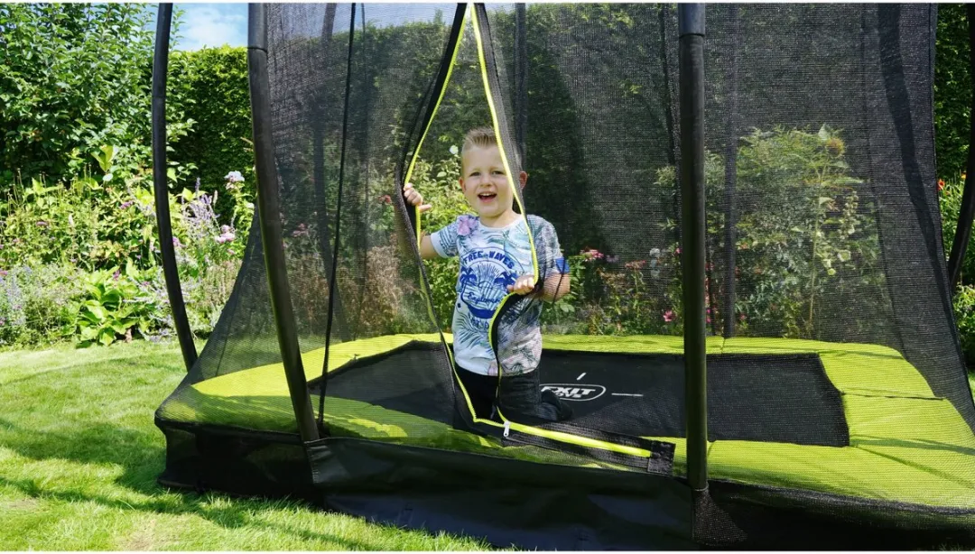 EXIT Silhouette Inground Trampoline 153x214cm - Groen