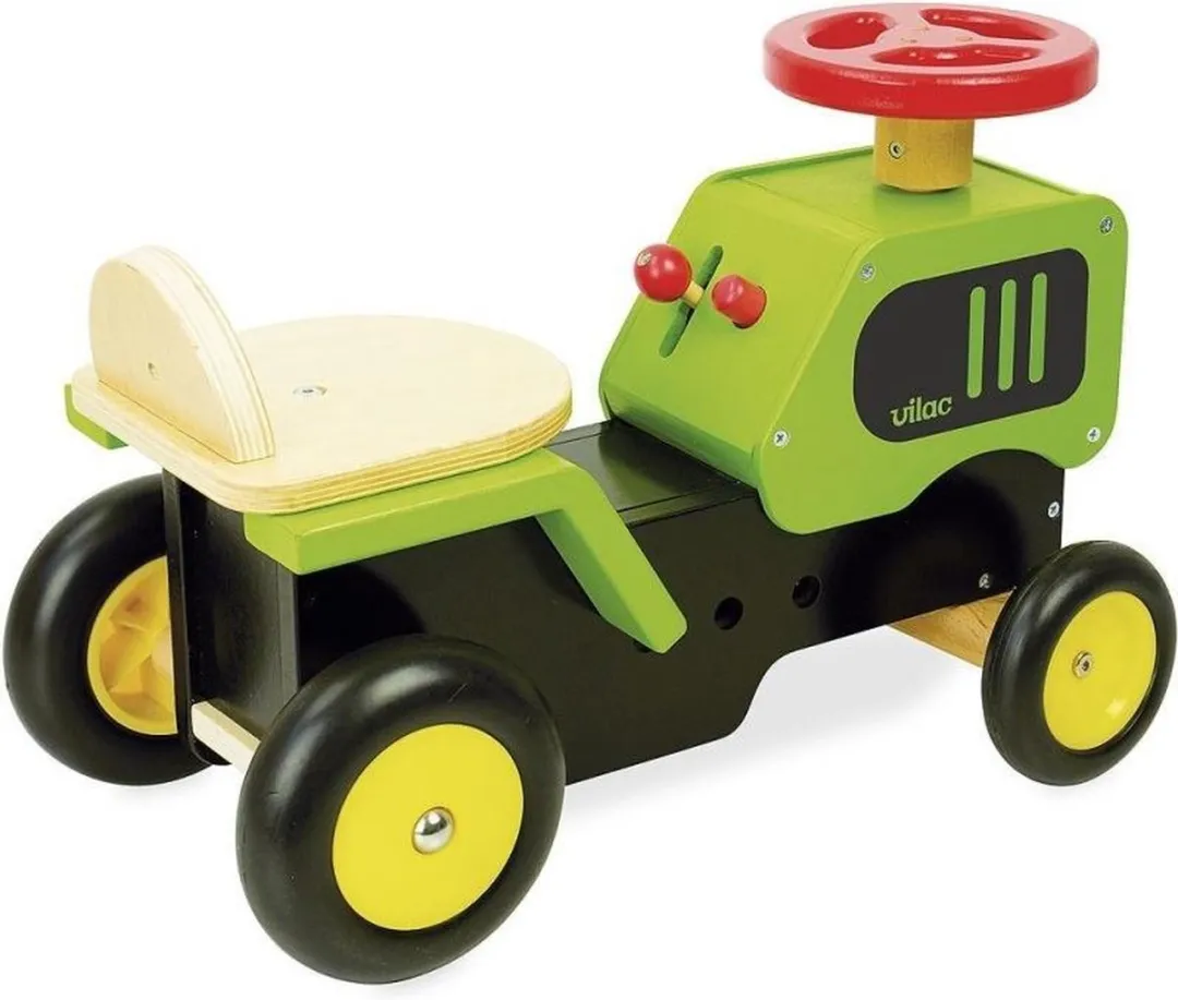 Vilac Loopwagen Tractor JPMVI1027 - Groen/Geel