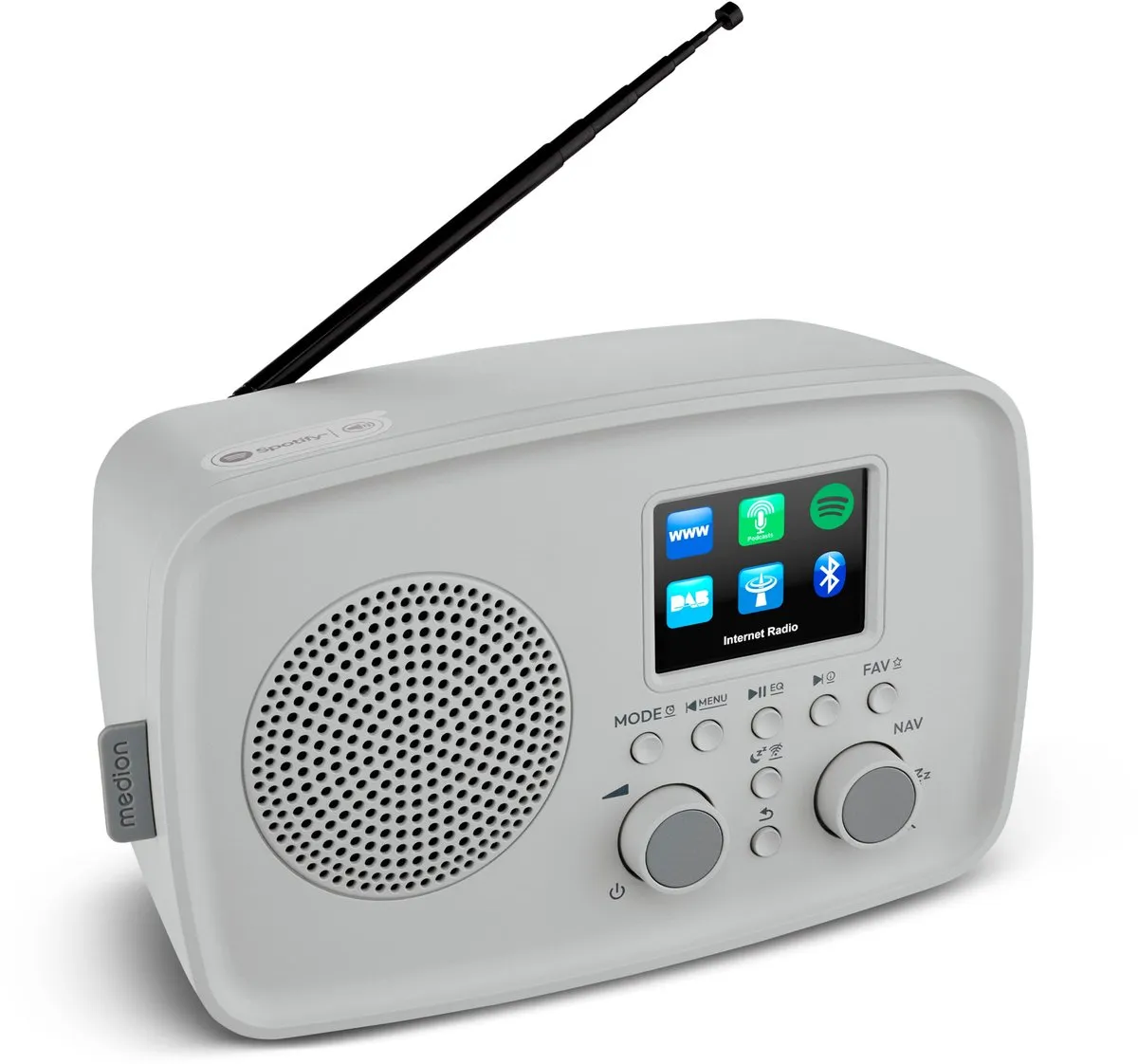 Medion MD89318 Internetradio DAB+ grijs