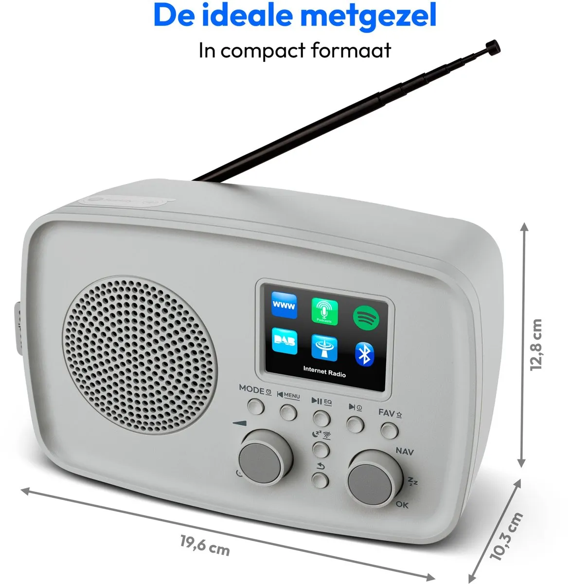Medion MD89318 Internetradio DAB+ grijs