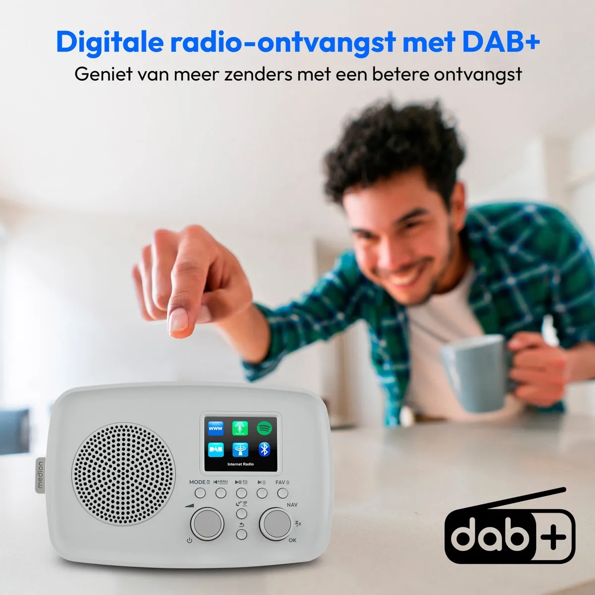 Medion MD89318 Internetradio DAB+ grijs