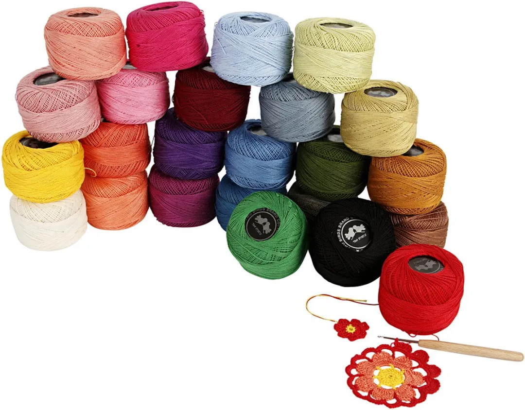 Creativ Company Mercerised Katoengaren Set - 24 Kleuren