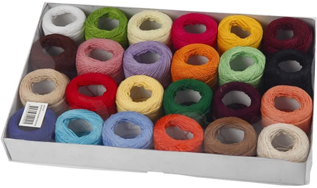 Creativ Company Mercerised Katoengaren Set - 24 Kleuren