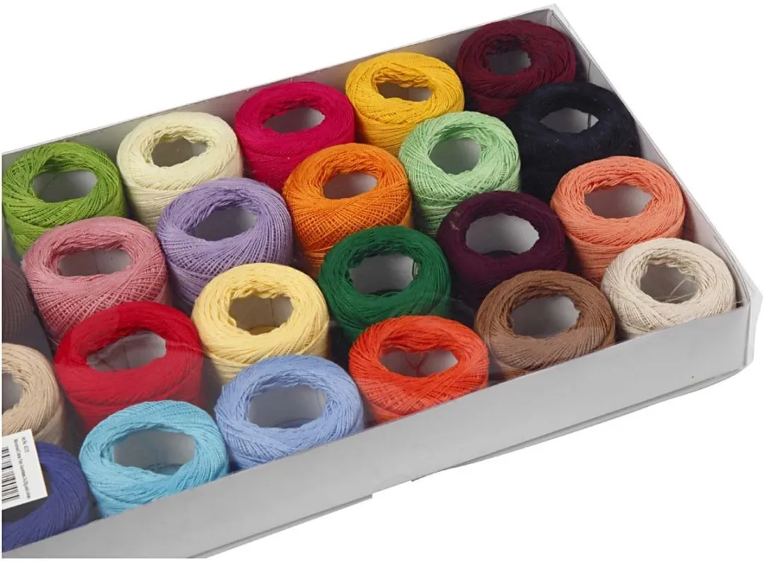 Creativ Company Mercerised Katoengaren Set - 24 Kleuren