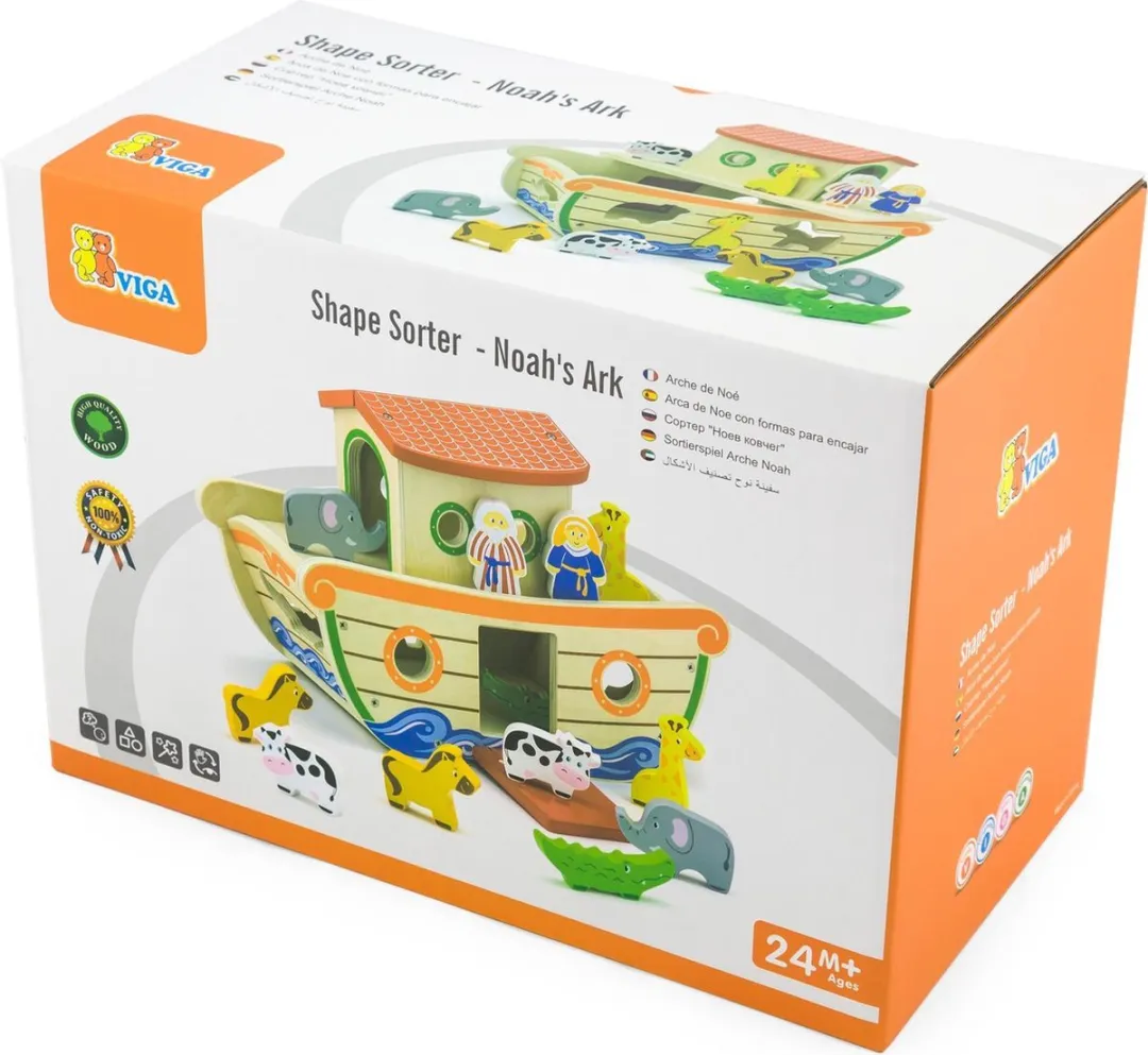 Viga Toys Ark van Noach Vormenhuis