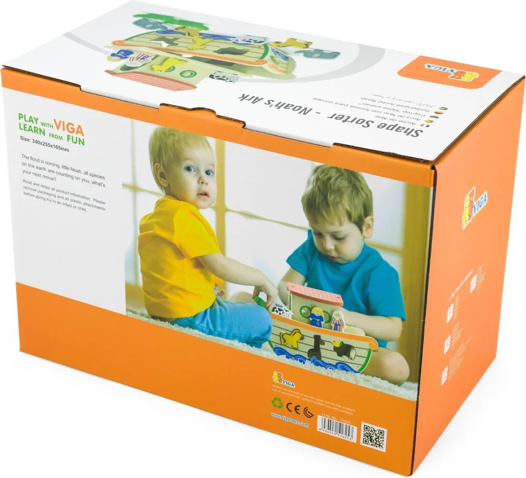 Viga Toys Ark van Noach Vormenhuis