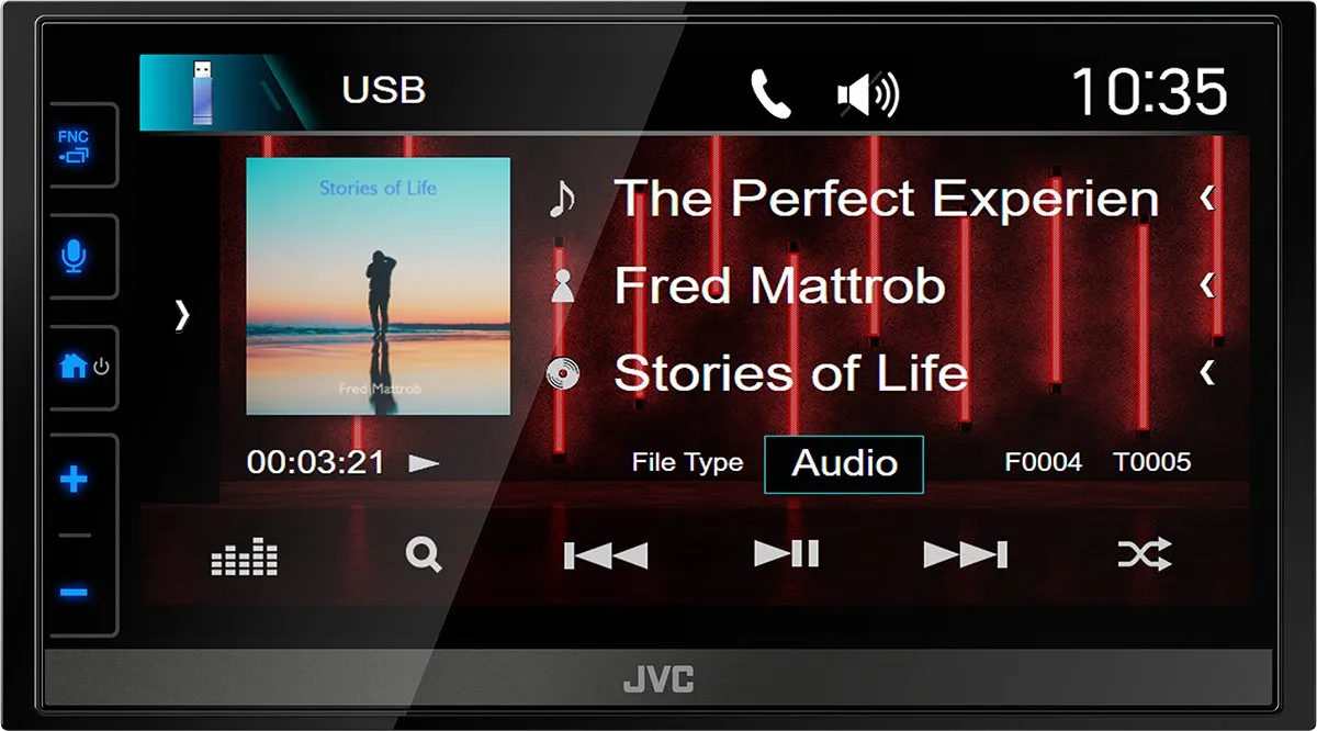 JVC KW-M785DWB 2-DIN Media Receiver - 6.8" Touchscreen - Draadloos Apple CarPlay/Android Auto - afbeelding 3 van 5