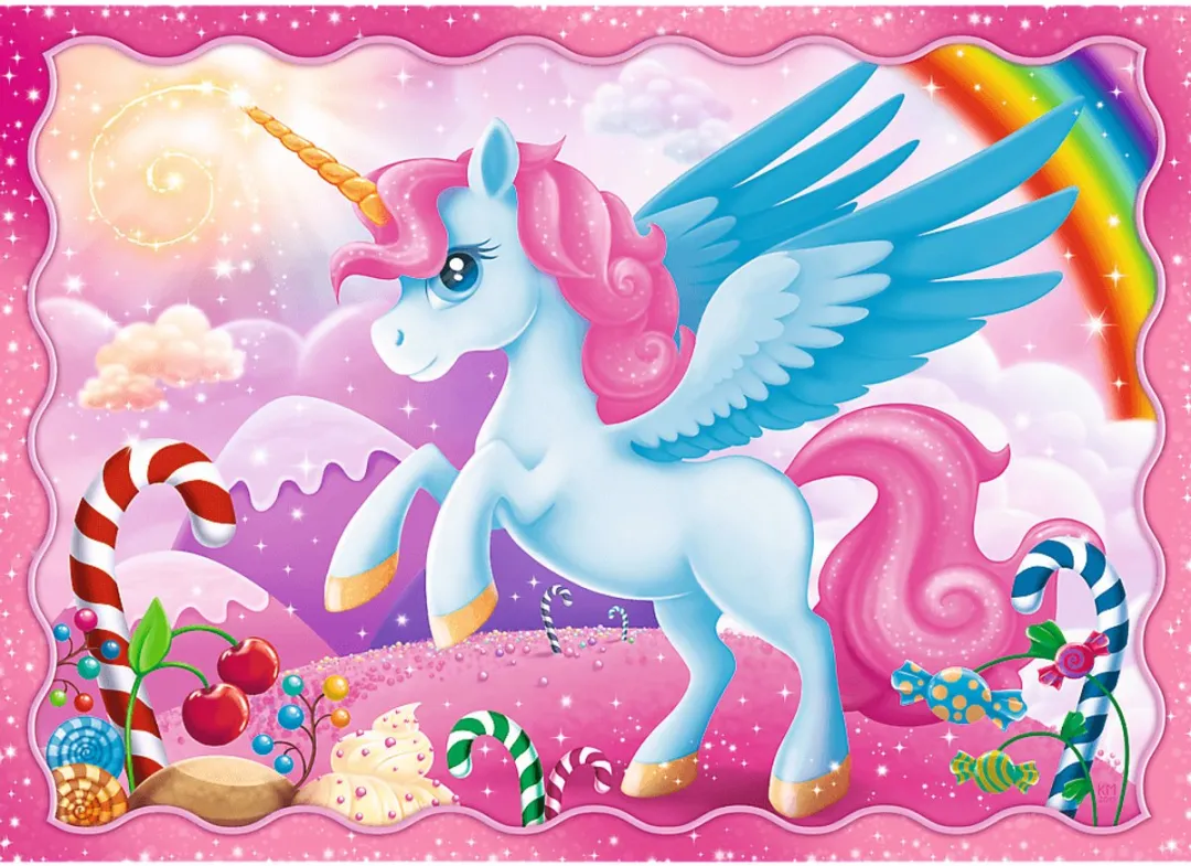 Trefl Unicorns & Magie Puzzelset 4-in-1 - 70 Stuks - Multi