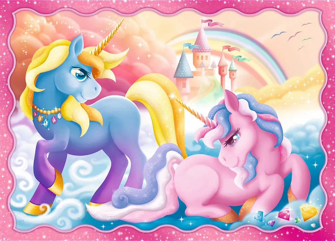 Trefl Unicorns & Magie Puzzelset 4-in-1 - 70 Stuks - Multi