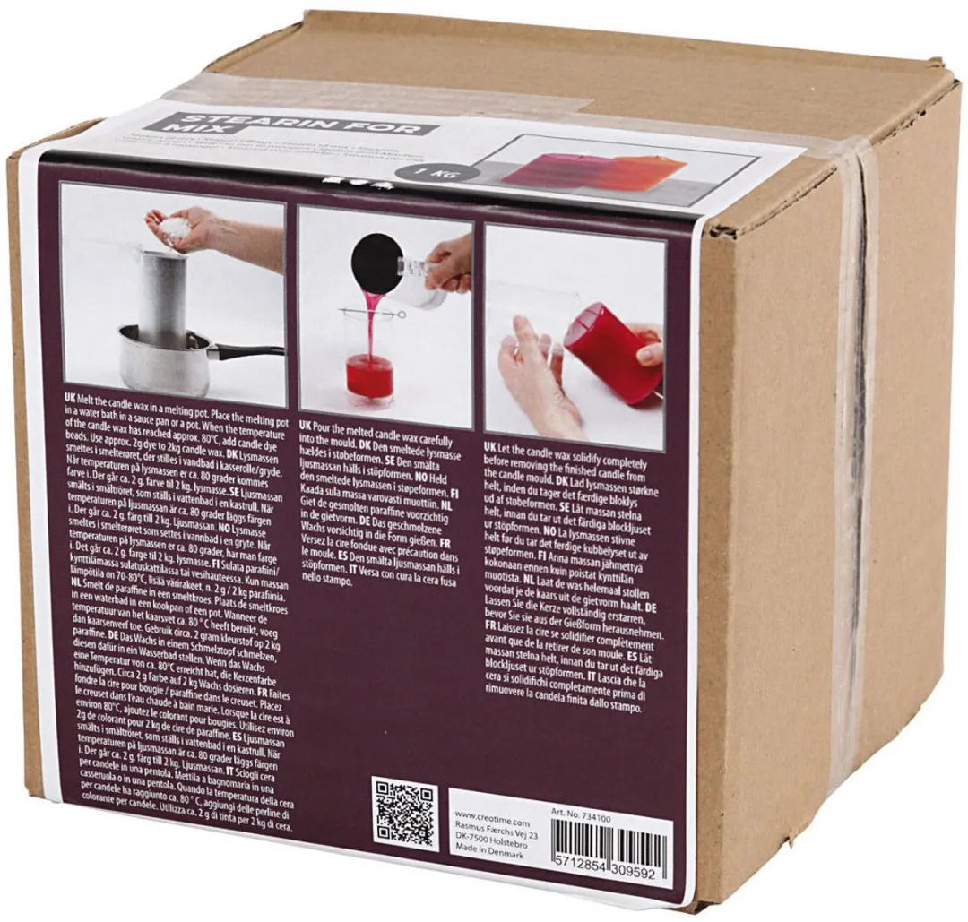 Creativ Company Creotime Stearine Om Te Mengen 1 kg Wit