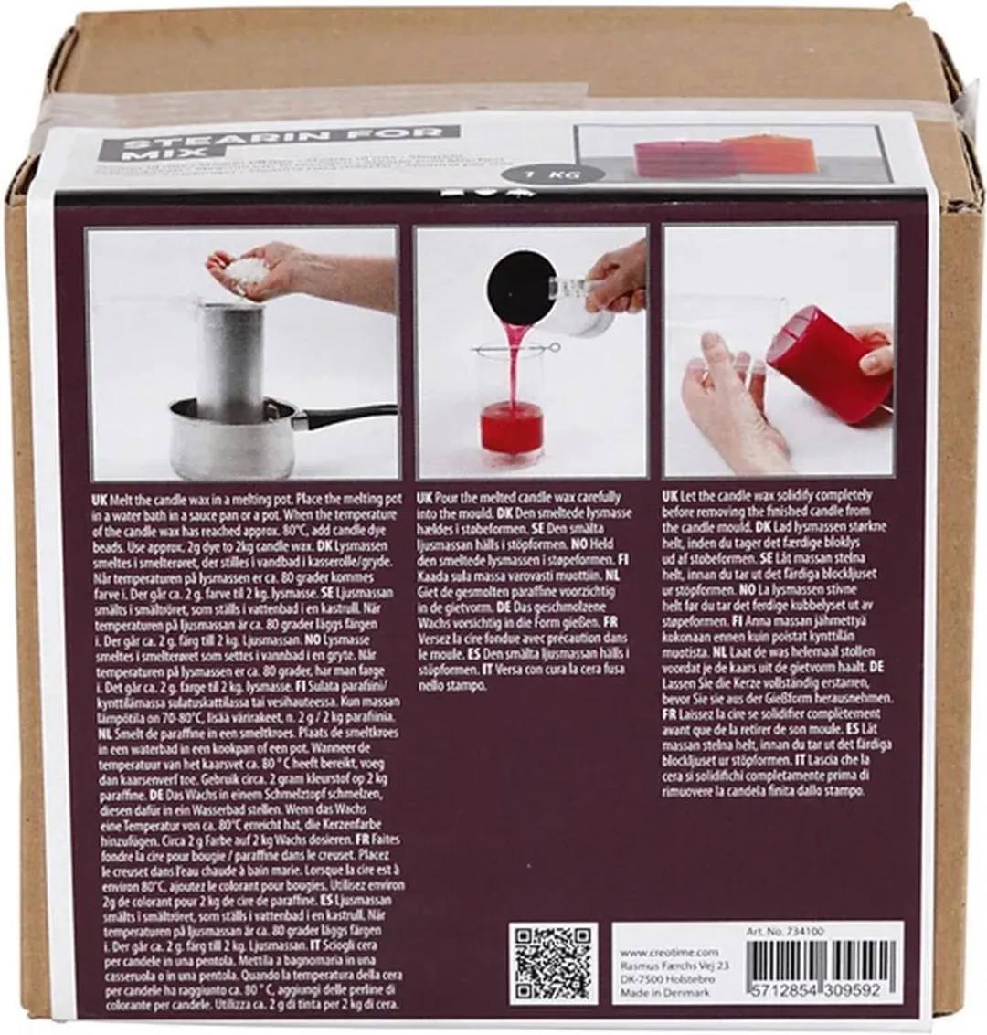 Creativ Company Creotime Stearine Om Te Mengen 1 kg Wit