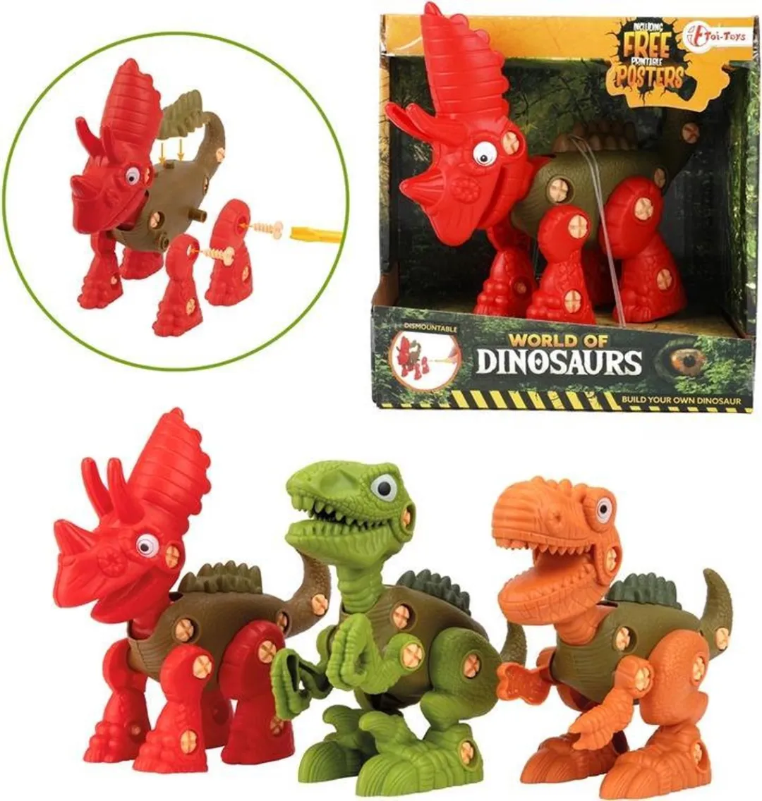 Toi-Toys World of Dinosaurs Bouwpakket - 2 Onderdelen - Multicolor