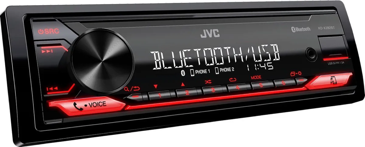 JVC KD-X282BT Autoradio - Rood