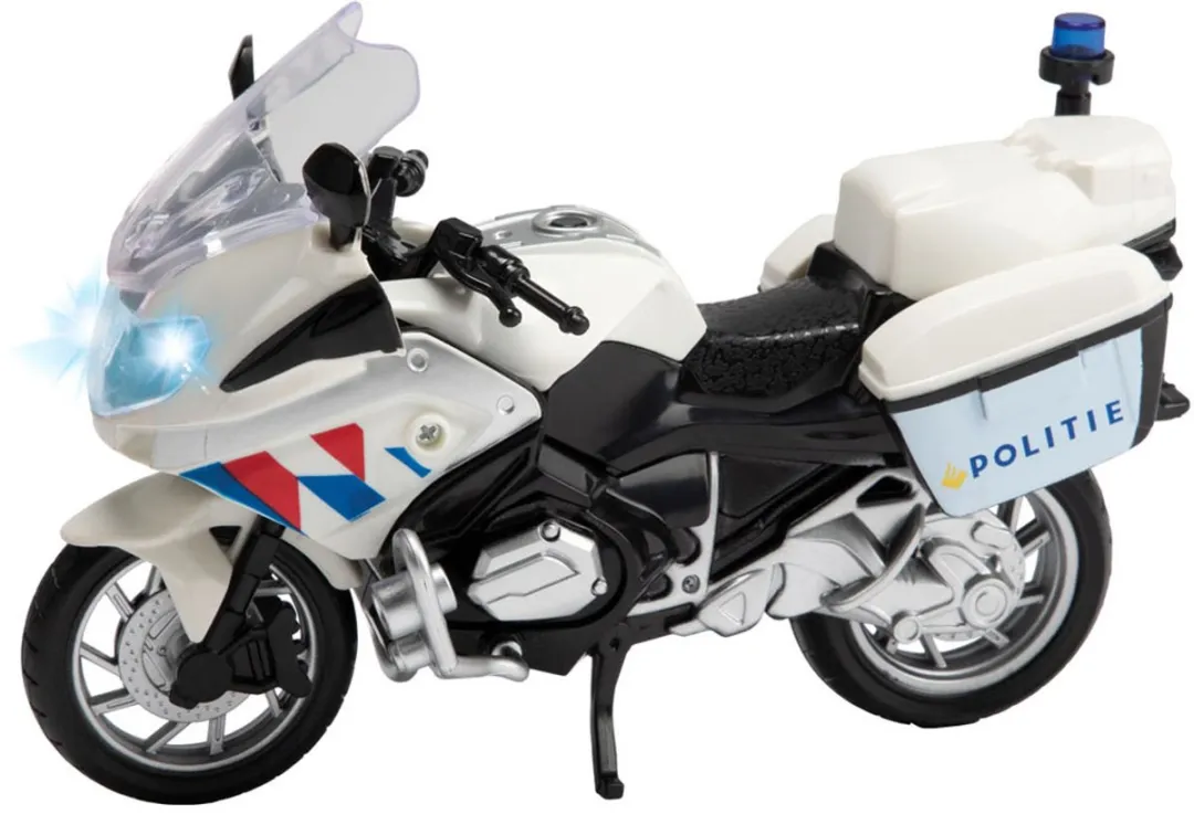 Toi-Toys Politiemotor 29654A - Licht & Geluid - Wit