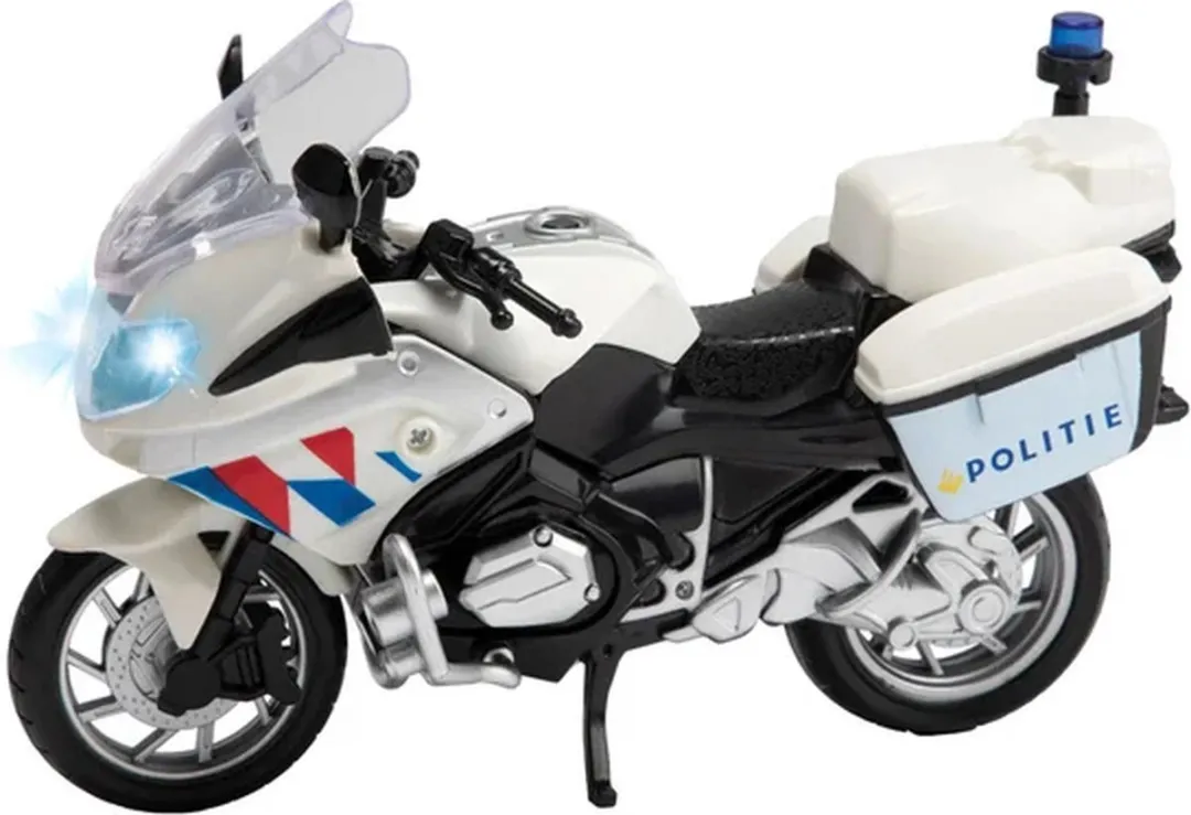 Toi-Toys Politiemotor 29654A - Licht & Geluid - Wit