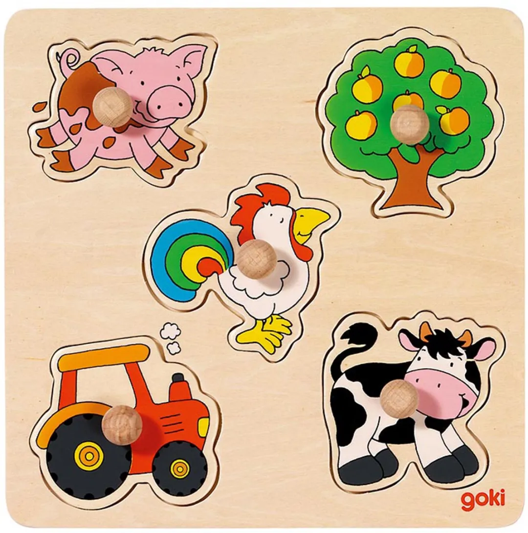 Goki Countryside Lift-Out Puzzle 5 Stuks - Multicolor
