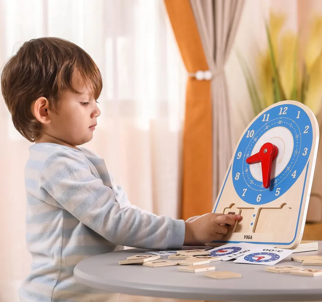 New Classic Toys Viga Houten Leerklok 44547 - Educatief Speelgoed
