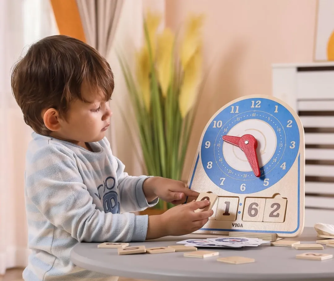 New Classic Toys Viga Houten Leerklok 44547 - Educatief Speelgoed