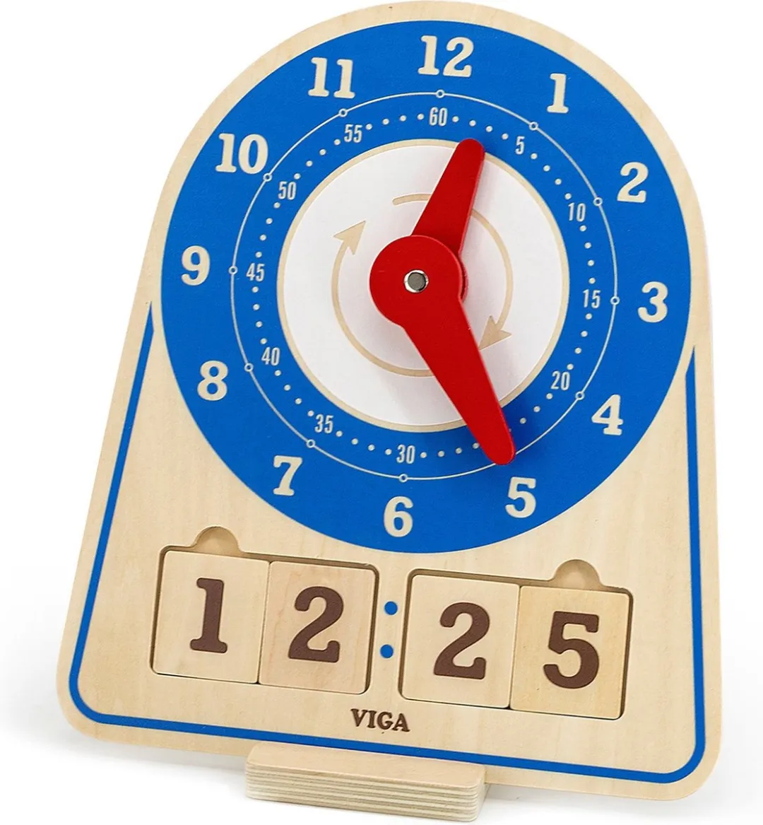 New Classic Toys Viga Houten Leerklok 44547 - Educatief Speelgoed - afbeelding 6 van 6