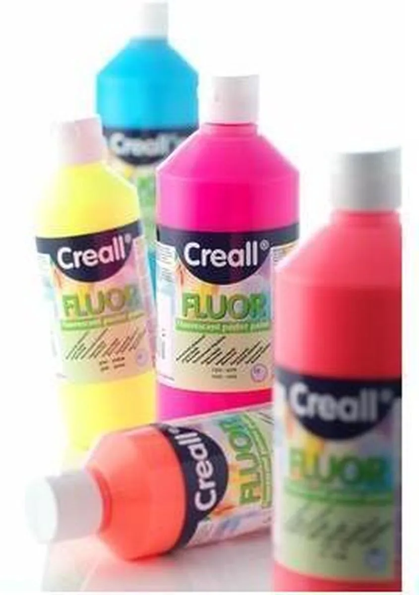 Creall Fluor Plakkaatverf Blacklight Wit 250ml