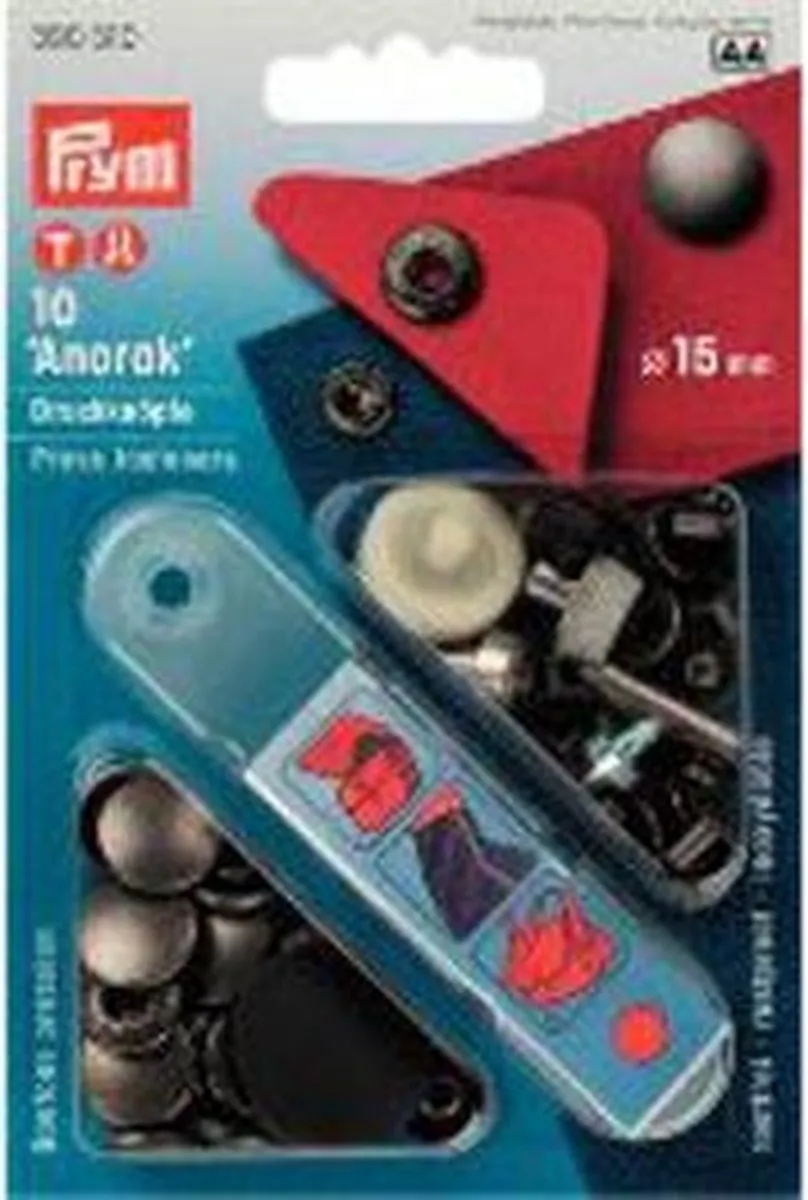 Prym Anorak Drukknopen 15mm - 10 Stuks - Oudijzer