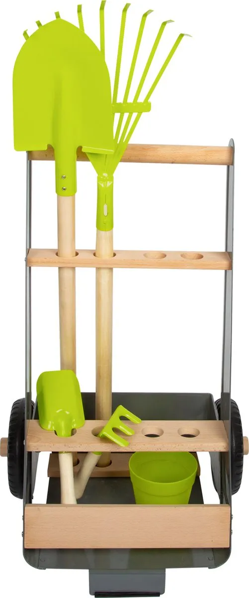 Small Foot Buitenkar Tuingereedschapset - Groen/Grijs - afbeelding 6 van 6