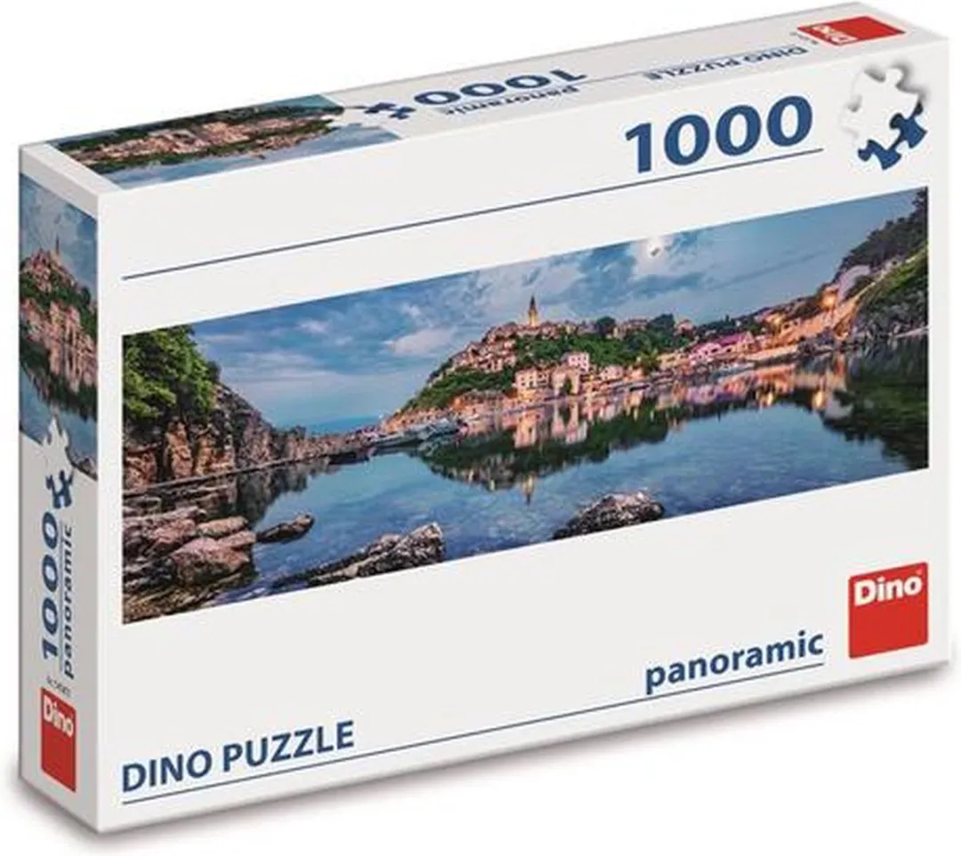 Dino Panoramische Legpuzzel van het eiland KRK van 1000 stukjes voor volwassenen en kinderen