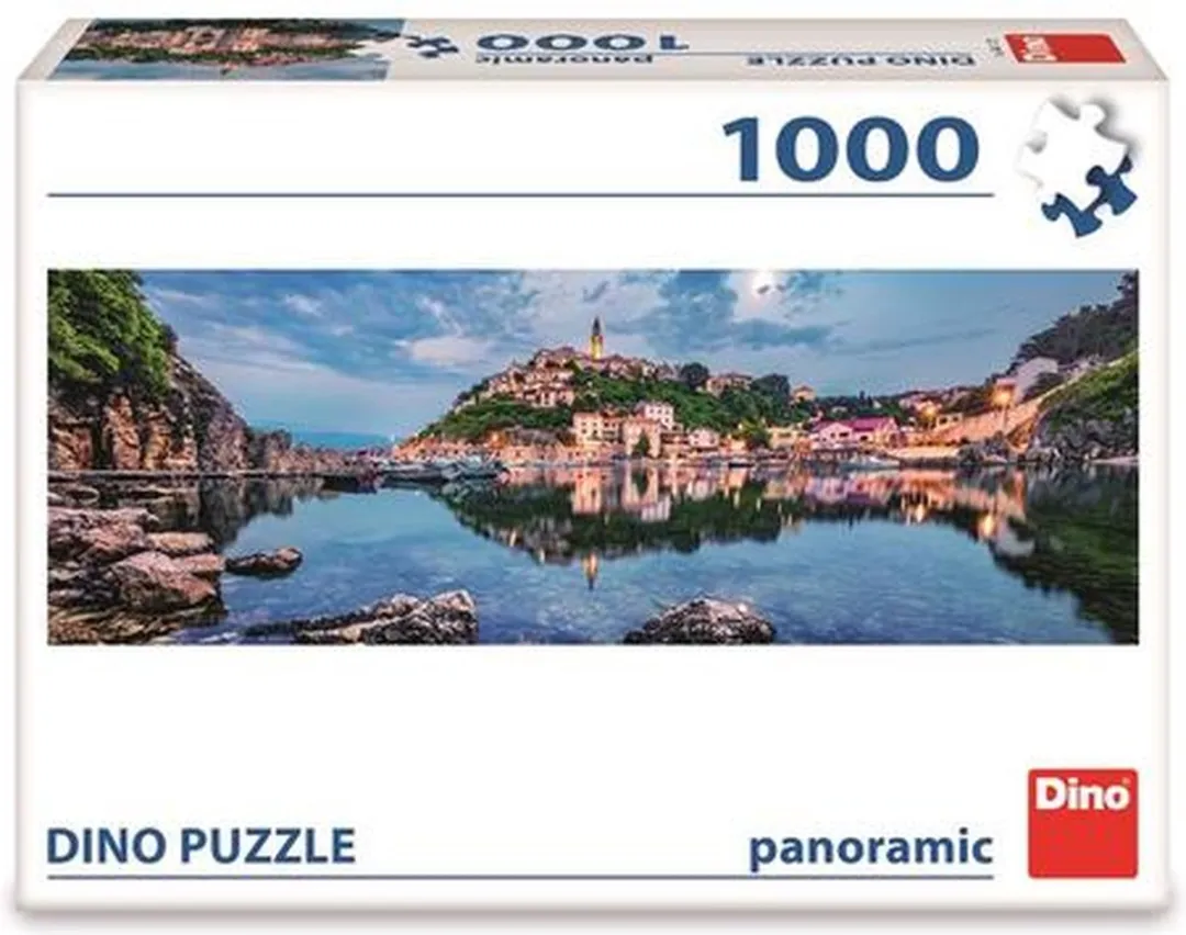 Dino Panoramische Legpuzzel van het eiland KRK van 1000 stukjes voor volwassenen en kinderen