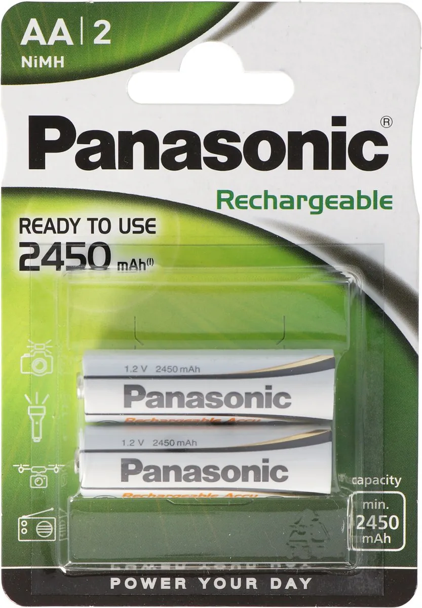 Panasonic HHR-3XXE/2BC Accu AA - 2450mAh - 2 Stuks