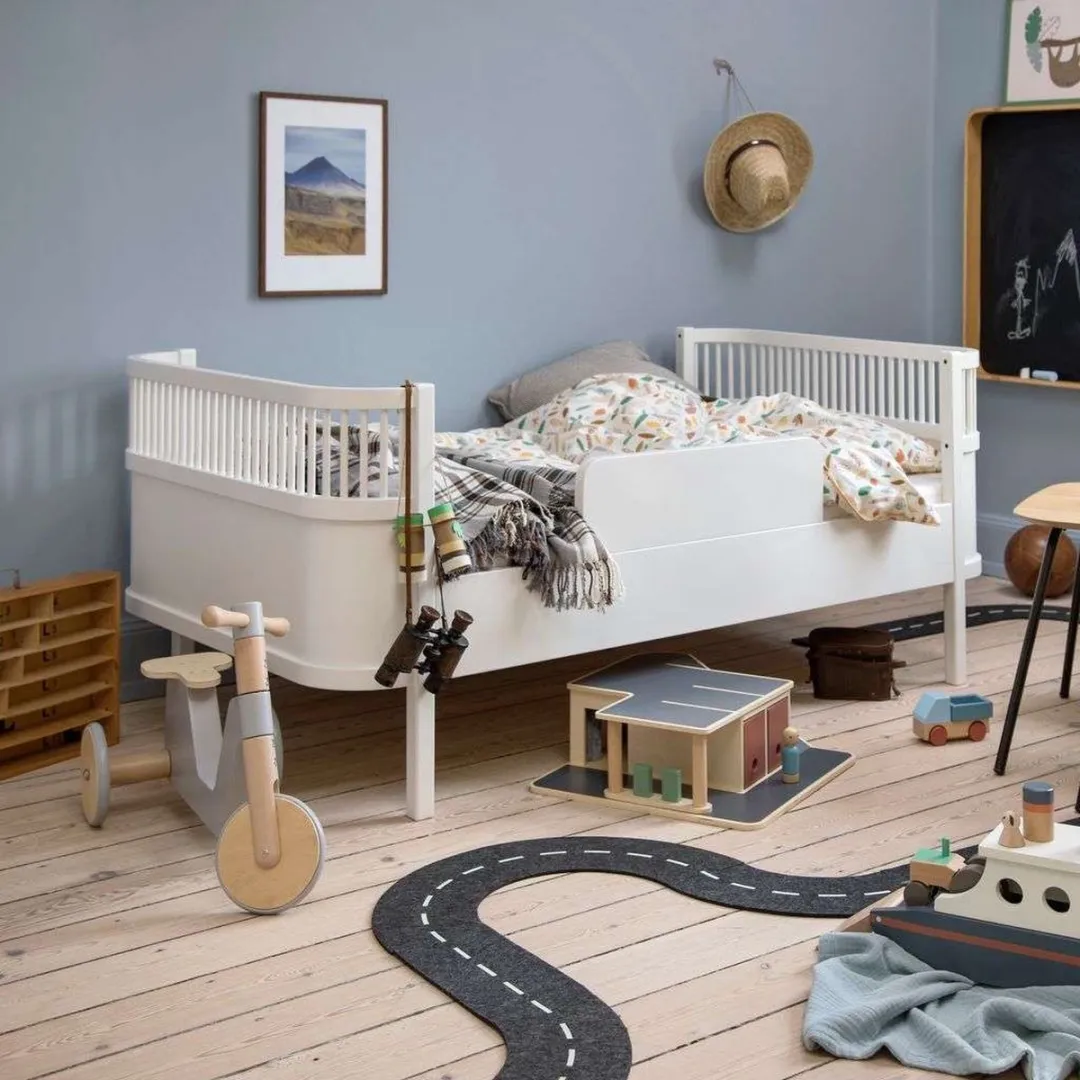 Sebra Junior & Grow Ledikant + Eenpersoons Bed - Wit