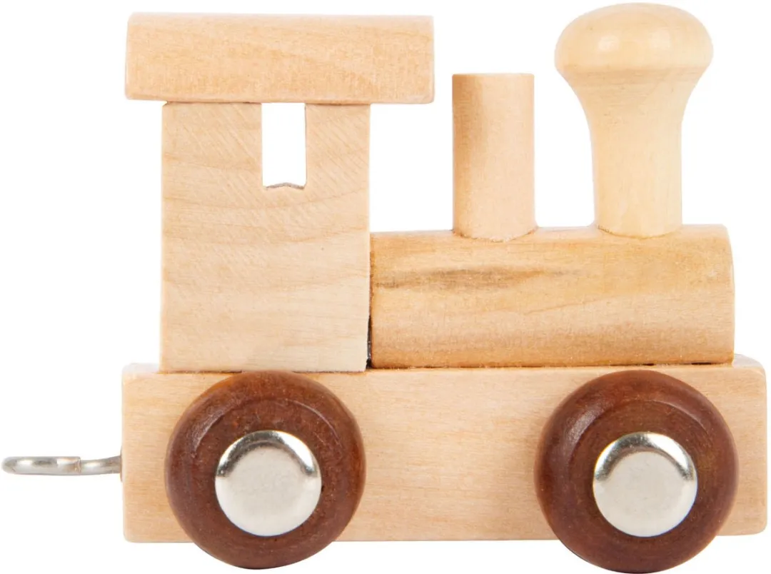 Small Foot Houten Lettertrein Locomotief 12 Stuks