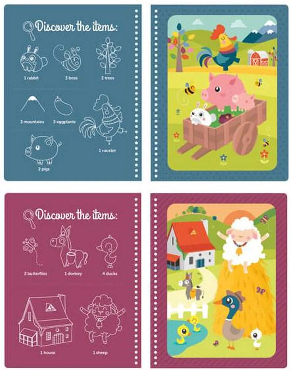 Eurekakids Magic Tekenboek met Water - Water Doodle Boek Boerderij - Tekenen met Waterstift