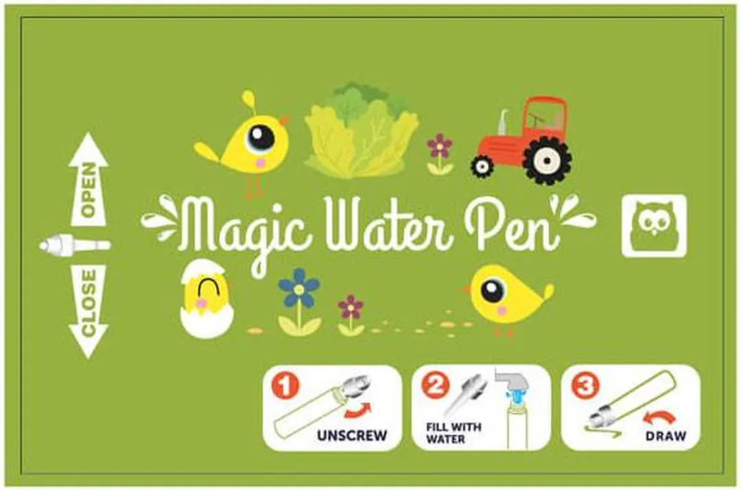 Eurekakids Magic Tekenboek met Water - Water Doodle Boek Boerderij - Tekenen met Waterstift