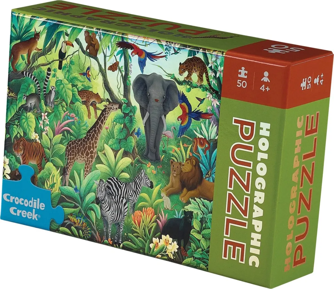 Crocodile Creek Holografisch Jungle Puzzel 50 Stuks CC78094
