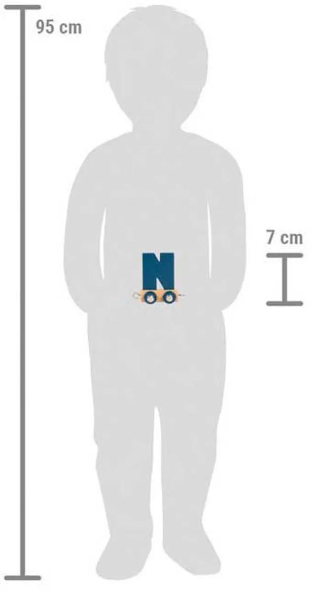Small Foot Houten Lettertrein Polar N - Multi kleuren