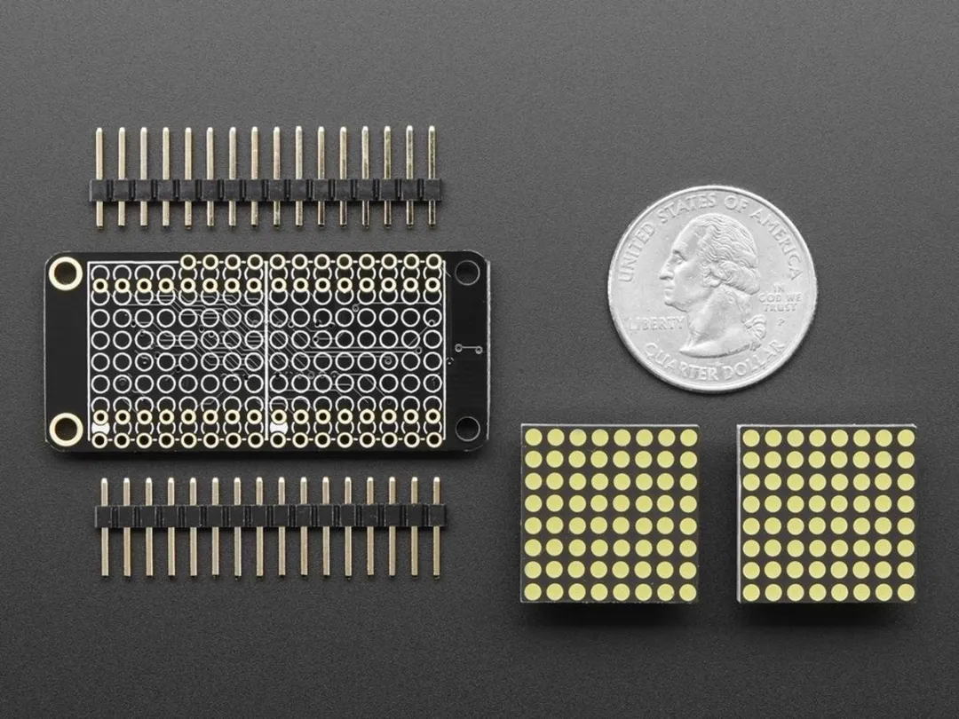 Adafruit 3149 0.8 inch 8x16 LED Matrix FeatherWing